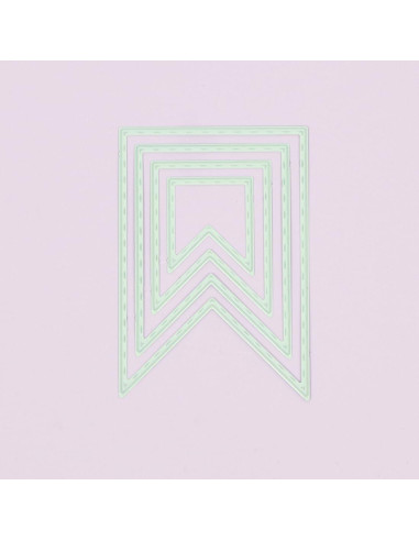 Set de Mini Troqueles Banderas Craftelier - 4 Piezas