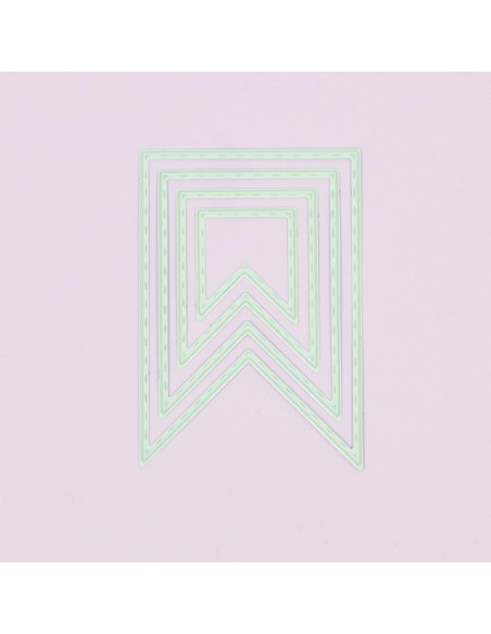 Set de Mini Troqueles Banderas Craftelier - 4 Piezas