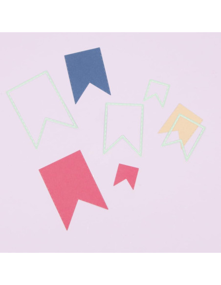 Set de Mini Troqueles Banderas Craftelier - 4 Piezas