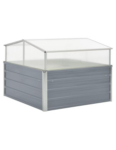 Invernadero de Acero Galvanizado Gris 100x100x85 cm con PC