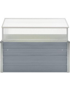 Invernadero de Acero Galvanizado Gris 100x100x85 cm con PC 2