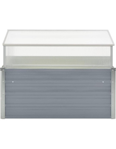 Invernadero de Acero Galvanizado Gris 100x100x85 cm con PC