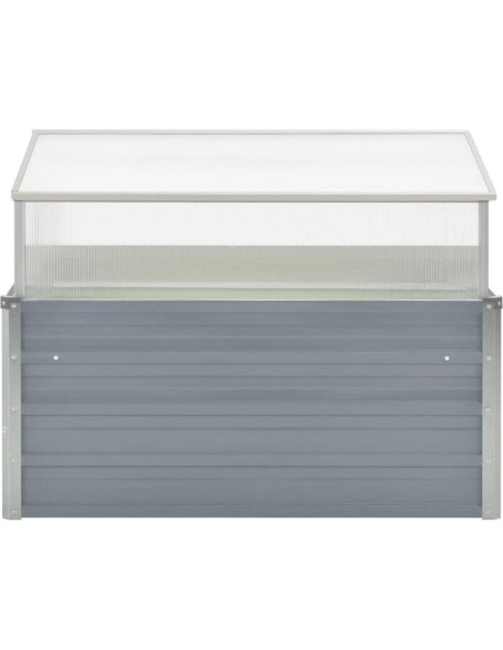 Invernadero de Acero Galvanizado Gris 100x100x85 cm con PC