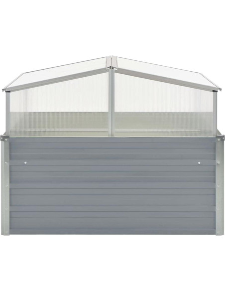 Invernadero de Acero Galvanizado Gris 100x100x85 cm con PC