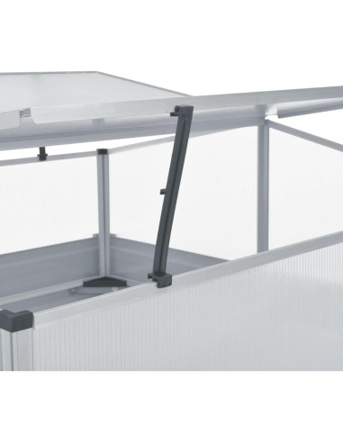 Invernadero de Acero Galvanizado Gris 100x100x85 cm con PC