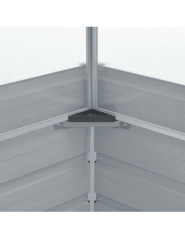 Invernadero de Acero Galvanizado Gris 100x100x85 cm con PC