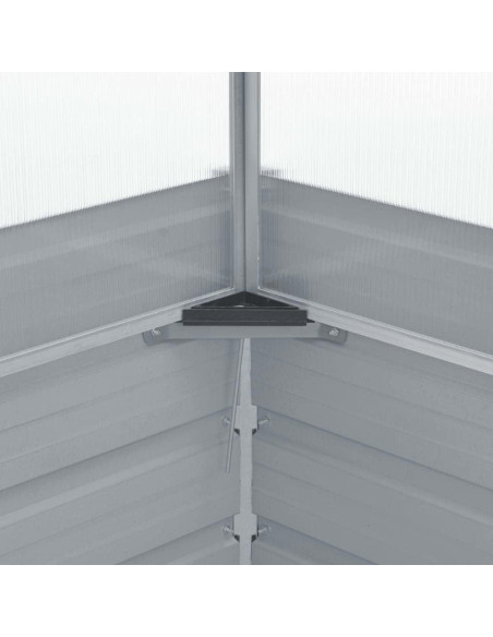 Invernadero de Acero Galvanizado Gris 100x100x85 cm con PC