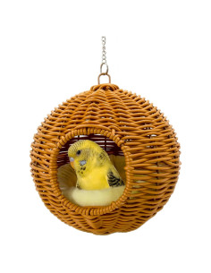 Nido colgante para aves Jevnd, acero inoxidable, marrón