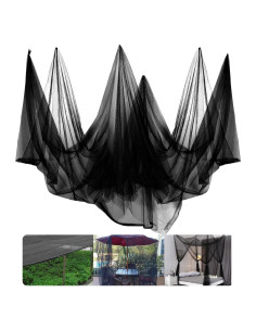 Malla Antimosquitos RGQSUN 3x12m Negra para Jardín