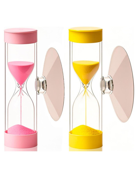 Reloj de Arena 3 Minutos con Ventosa para Niños - 2 Piezas