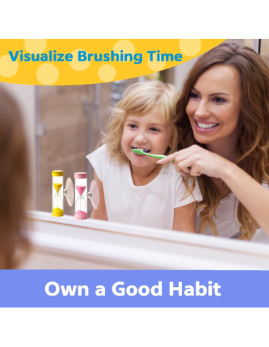 Reloj de Arena 3 Minutos con Ventosa para Niños - 2 Piezas