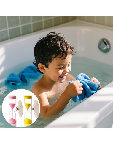 Reloj de Arena 3 Minutos con Ventosa para Niños - 2 Piezas