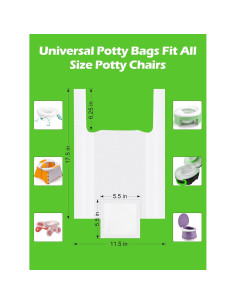 30 Bolsas Desechables para Orinal Vivisuyou, Absorbentes y Universales 2