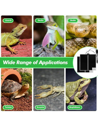 Almohadilla Térmica para Reptiles ROCEEI 28x28 cm 14W