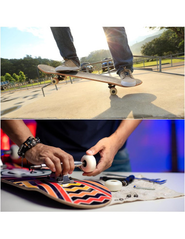 Ruedas de Skateboard PATIKIL 52mm 95A con Herramienta Todo-en-Uno