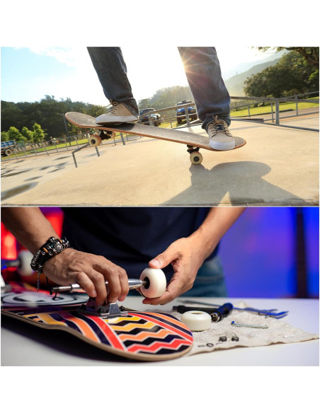 Ruedas de Skateboard PATIKIL 52mm 95A con Herramienta Todo-en-Uno
