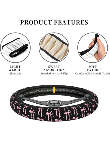 Cubierta de Volante Rosa QZLAN 38 cm Neopreno Lavable