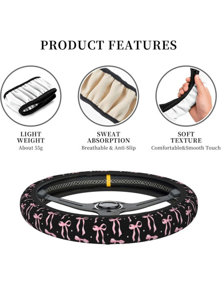 Cubierta de Volante Rosa QZLAN 38 cm Neopreno Lavable