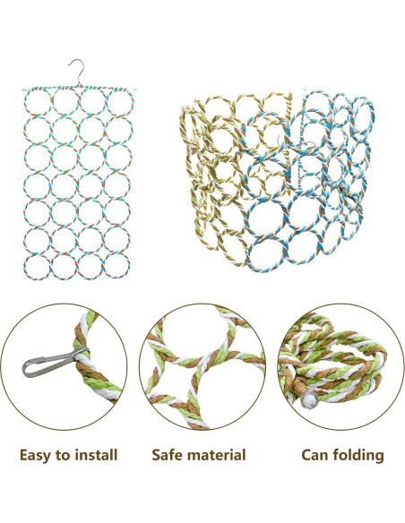 Red de Escalada para Pájaros Hamiledyi 35x60 cm 2 Pcs