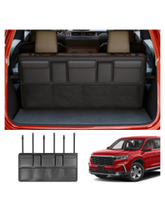 Organizador de Maletero de Coche Maxzina 104x51 cm 9 Bolsillos Negro