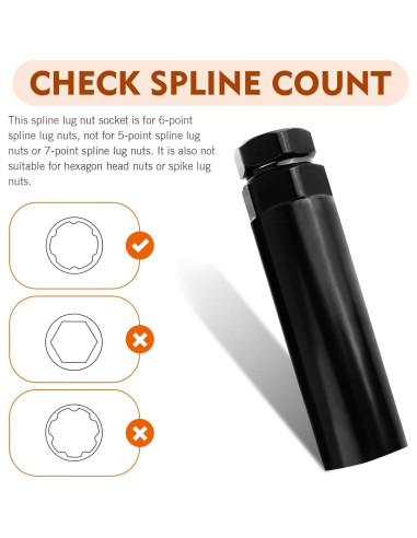 Llave de Tuerca Spline 6 Puntos Zeathery 19 mm y 20.6 mm