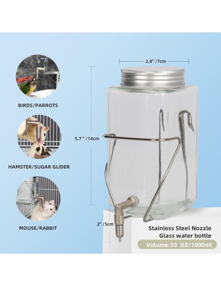 Botella de Agua para Mascotas HardcorePet 975 ml Sin Goteo