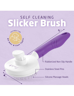 Cepillo Autolimpiante Poodlie para Perros y Gatos - 2 en 1 2