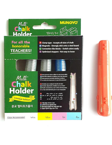 Soportes de Tiza LENITH - 5 Piezas Ajustables para Pizarras