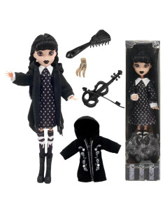 Muñeca Addams 27.9 cm con caja de regalo y tacones altos