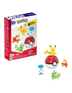 Set de Construcción Pokémon MEGA con 4 Figuras y Poké Ball
