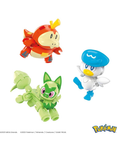 Set de Construcción Pokémon MEGA con 4 Figuras y Poké Ball