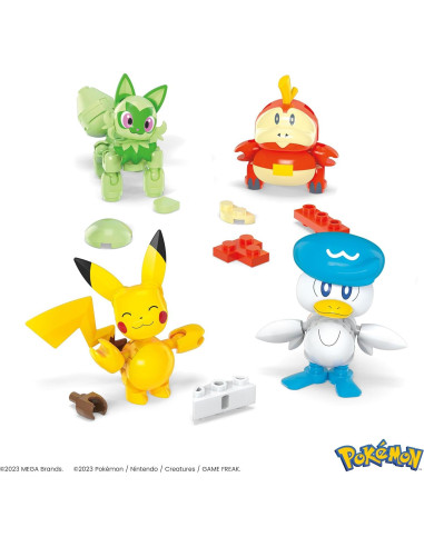 Set de Construcción Pokémon MEGA con 4 Figuras y Poké Ball