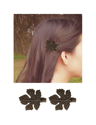 30 Clips de Pelo Decorativos de Metal Bronce Vintage - Globalsupplier