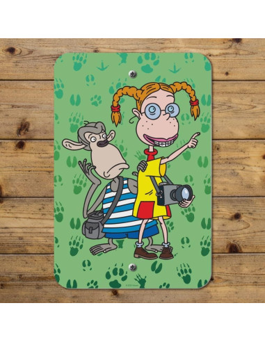 Letrero de Pared Los Thornberrys Eliza y Darwin 15.3x22.9cm