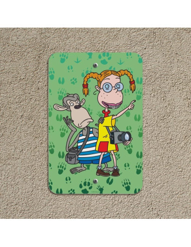 Letrero de Pared Los Thornberrys Eliza y Darwin 15.3x22.9cm