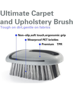 Cepillo de Limpieza de Alfombras LoyaGour Gris 14x7cm 2