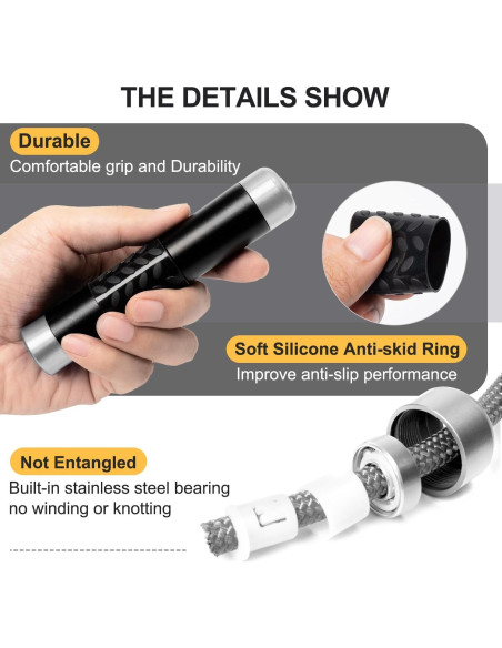 Cuerda de Salto con Peso Reedvales 0.45 kg Ajustable