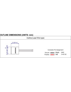 Módulo láser rojo VLM-635-63 Quarton, 0.04mm, Clase 2 2