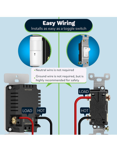 Interruptor de Luz con Sensor de Movimiento TOPGREENER 2 Piezas