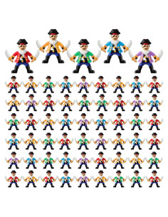 25 Mini Figuras de Pirata Wesiti - Juguetes para Fiesta Temática