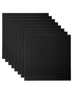 Placas Base de Construcción LVHERO 25cm x 25cm Paquete de 8 Negro
