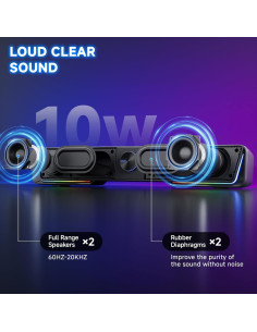 Altavoces Bluetooth Jeecoo A40 USB con Luz LED 5W para PC 2