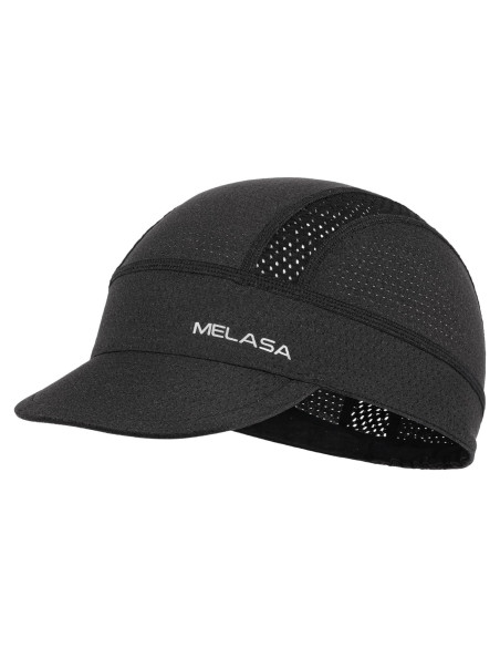 Gorro de Ciclismo MELASA Refrigerante con Visera Negro