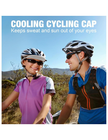 Gorro de Ciclismo MELASA Refrigerante con Visera Negro