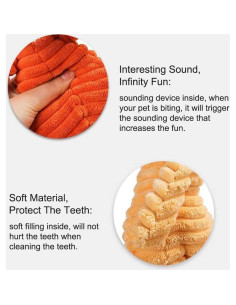 Juguete de Peluche Squeaky MEETCARE para Perros Pequeños y Medianos 2