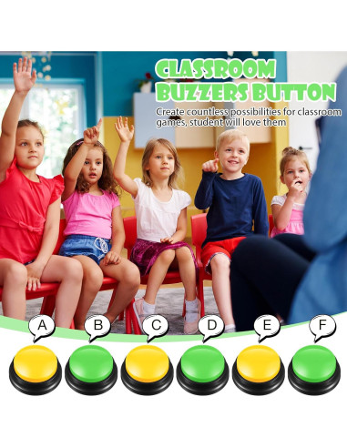 Yunsailing 12 Buzzers Grabables para Juegos de Aula y Trivia