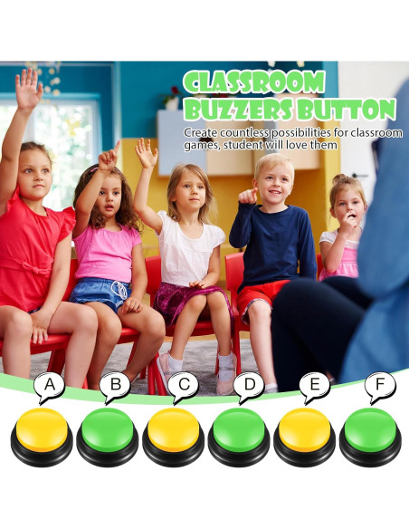 Yunsailing 12 Buzzers Grabables para Juegos de Aula y Trivia