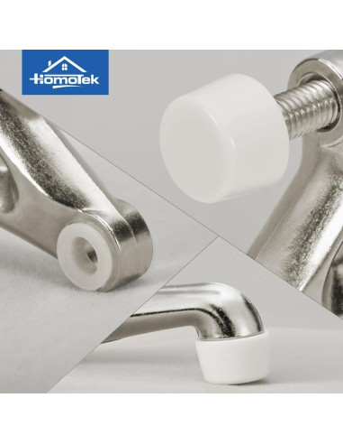 Tope de Puerta Ajustable HOMOTEK con Pasador de Bisagra Níquel Satinado