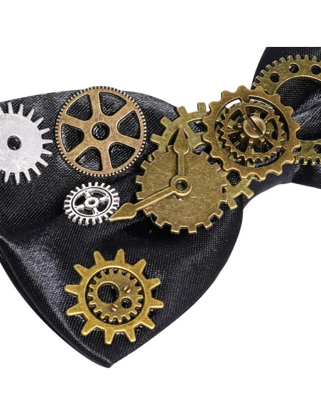 Pajarita Retro Steampunk Fumwase para Hombres Góticos 12x6cm