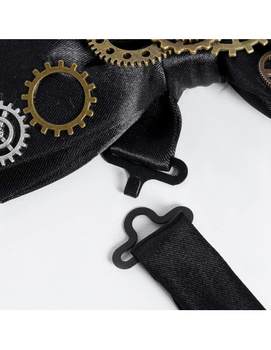 Pajarita Retro Steampunk Fumwase para Hombres Góticos 12x6cm